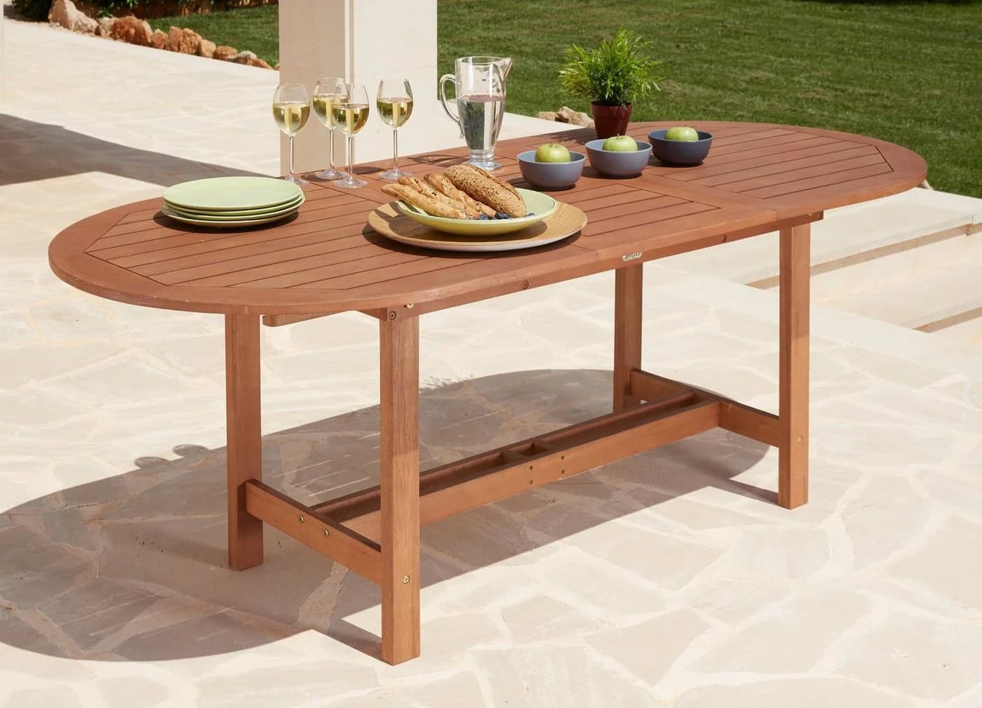 MERXX Maracaibo Gartentisch Oval Braun Ausziehbar - Bild 2