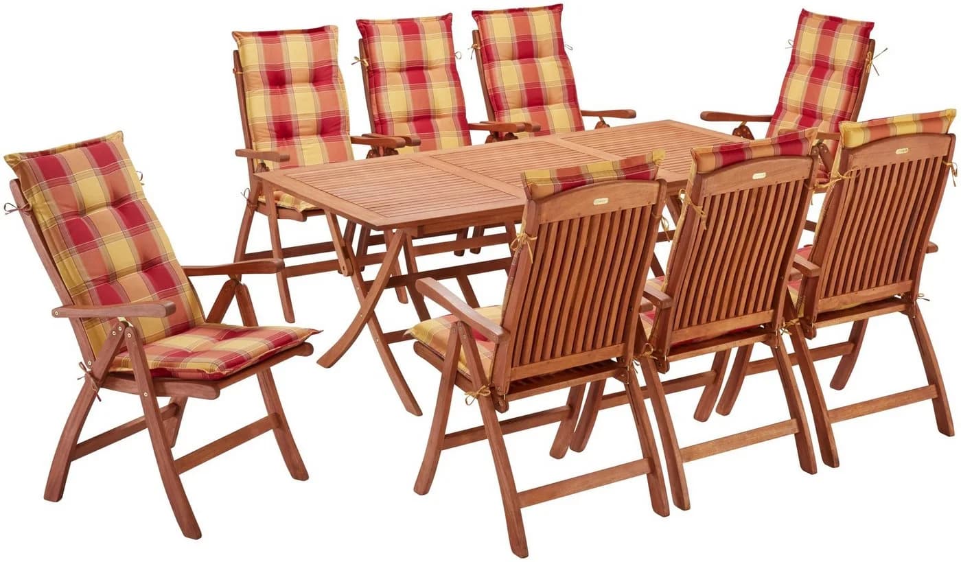 MERXX Garten-Essgruppe Maracaibo 8-tlg. Braun Polyester