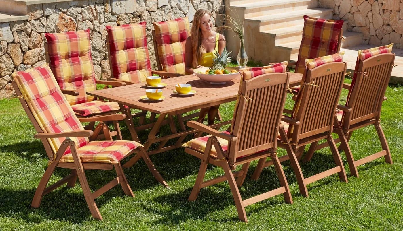 MERXX Garten-Essgruppe Maracaibo 8-tlg. Braun Polyester - Bild 2
