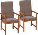 MERXX Gartenstuhl Montana 2er Set Braun Massivholz mit Kissen Bild 1