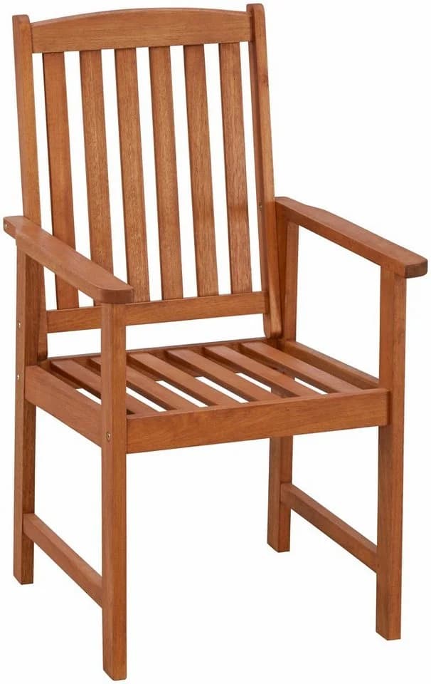 MERXX Gartenstuhl Montana 2er Set Braun Massivholz mit Kissen - Bild 5