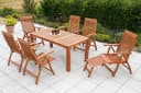 MERXX Gartensessel Comodoro Braun Eukalyptus Holz Verstellbar Klappbar Bild 1