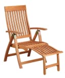 MERXX Gartensessel Comodoro Braun Eukalyptus Holz Verstellbar Klappbar Bild 3