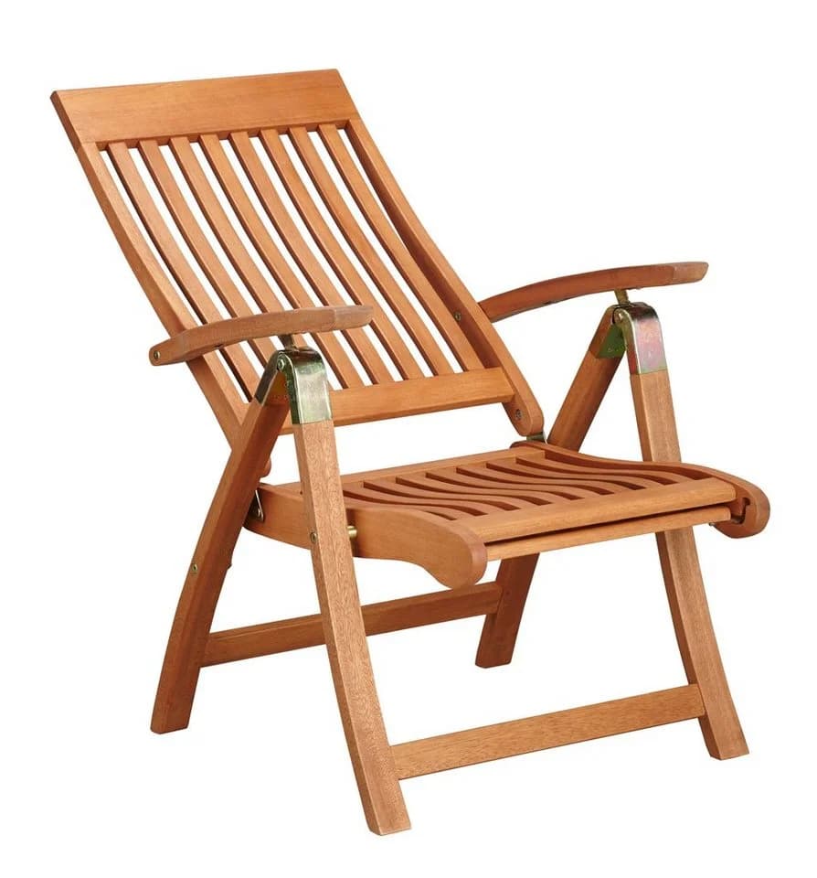 MERXX Gartensessel Comodoro Braun Eukalyptus Holz Verstellbar Klappbar - Bild 4