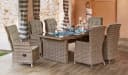 MERXX Riviera Garten-Essgruppe 6-tlg. Beige Polyrattan mit Auflagen Bild 2