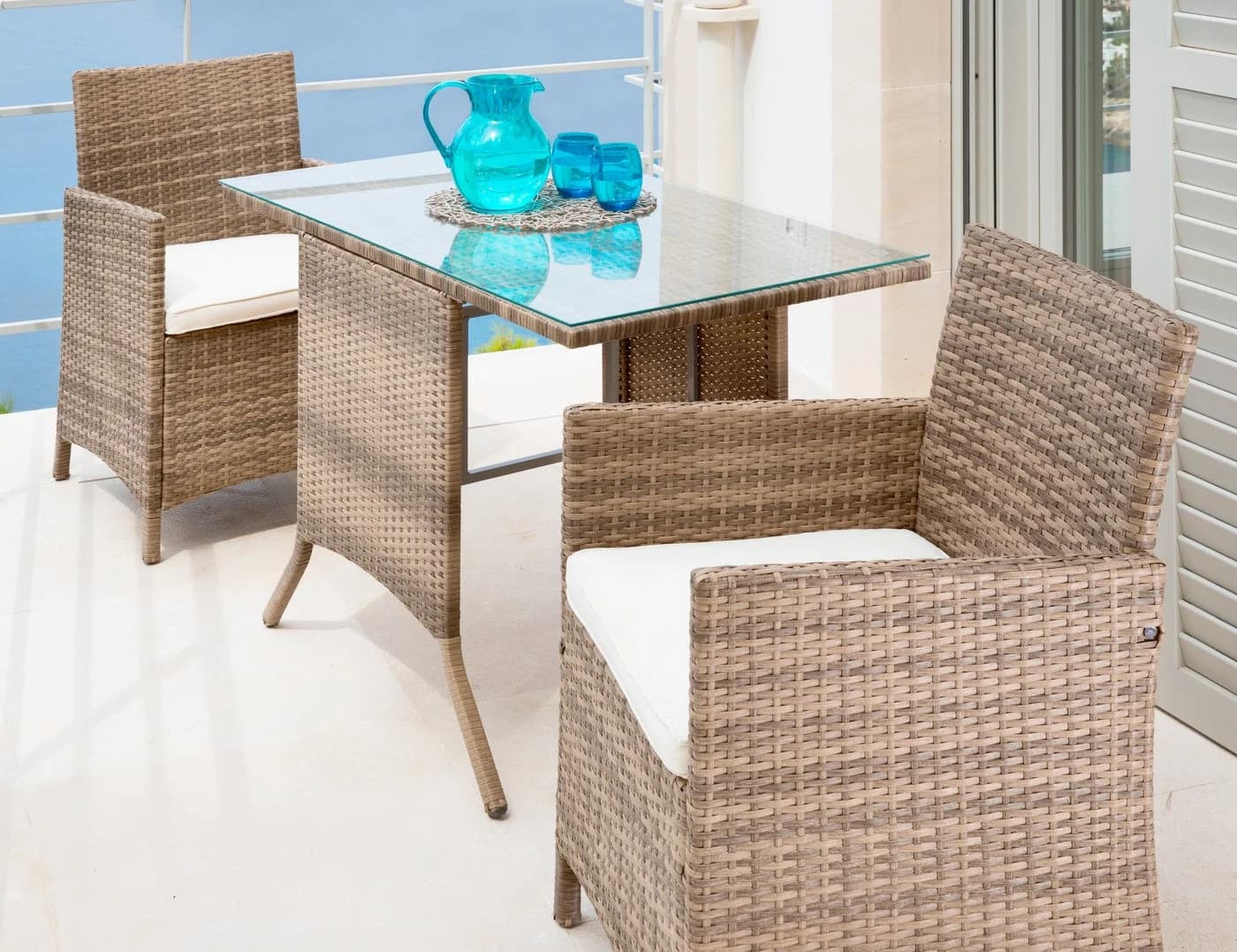 Balkonset MERXX Treviso Braun Beige 2-Sitzer mit Tisch - Bild 2