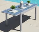 MERXX Gartentisch Amalfi Ausziehbar Hellgrau Glas Aluminium Bild 1