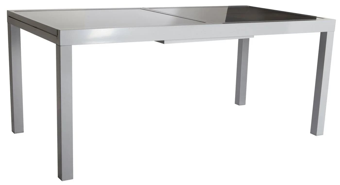 MERXX Gartentisch Amalfi Ausziehbar Hellgrau Glas Aluminium - Bild 2
