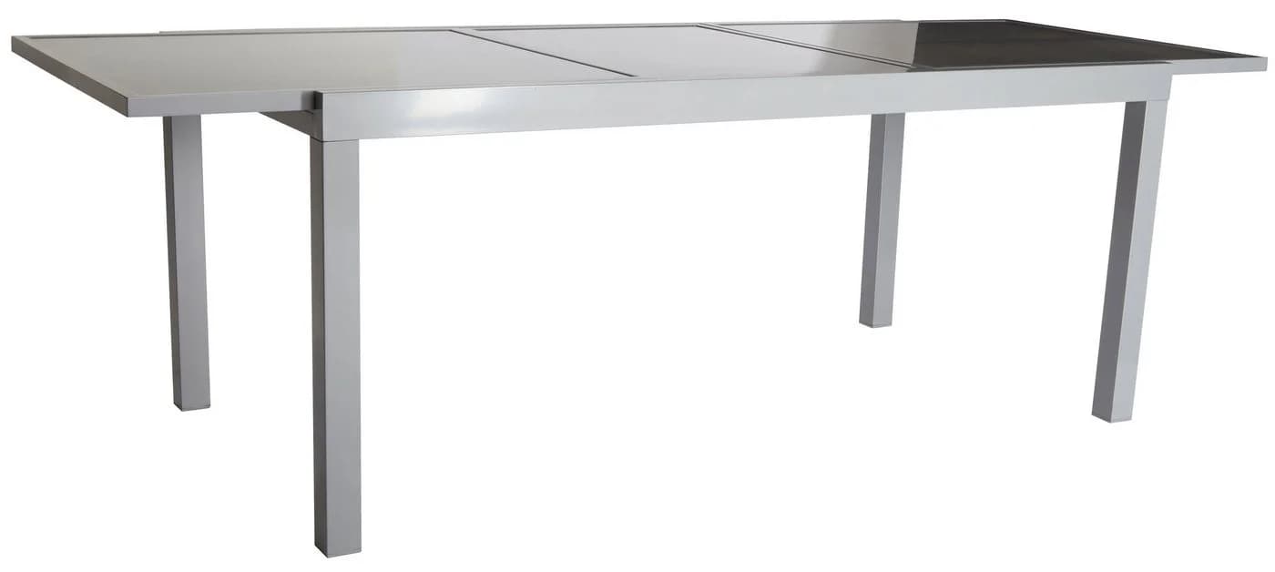 MERXX Gartentisch Amalfi Ausziehbar Hellgrau Glas Aluminium - Bild 4