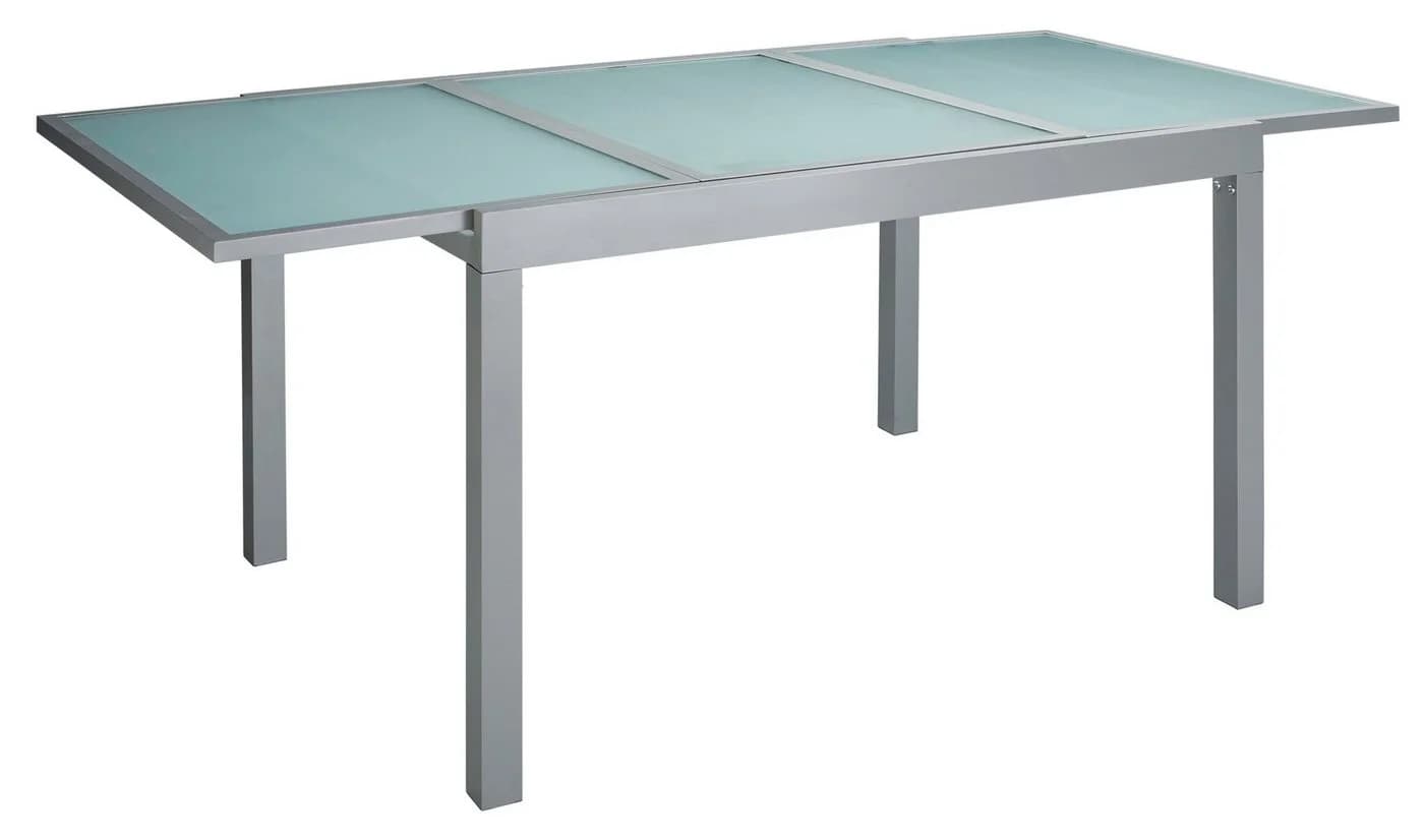 MERXX Lima Gartentisch Silber Ausziehbar Aluminium Glas - Bild 4