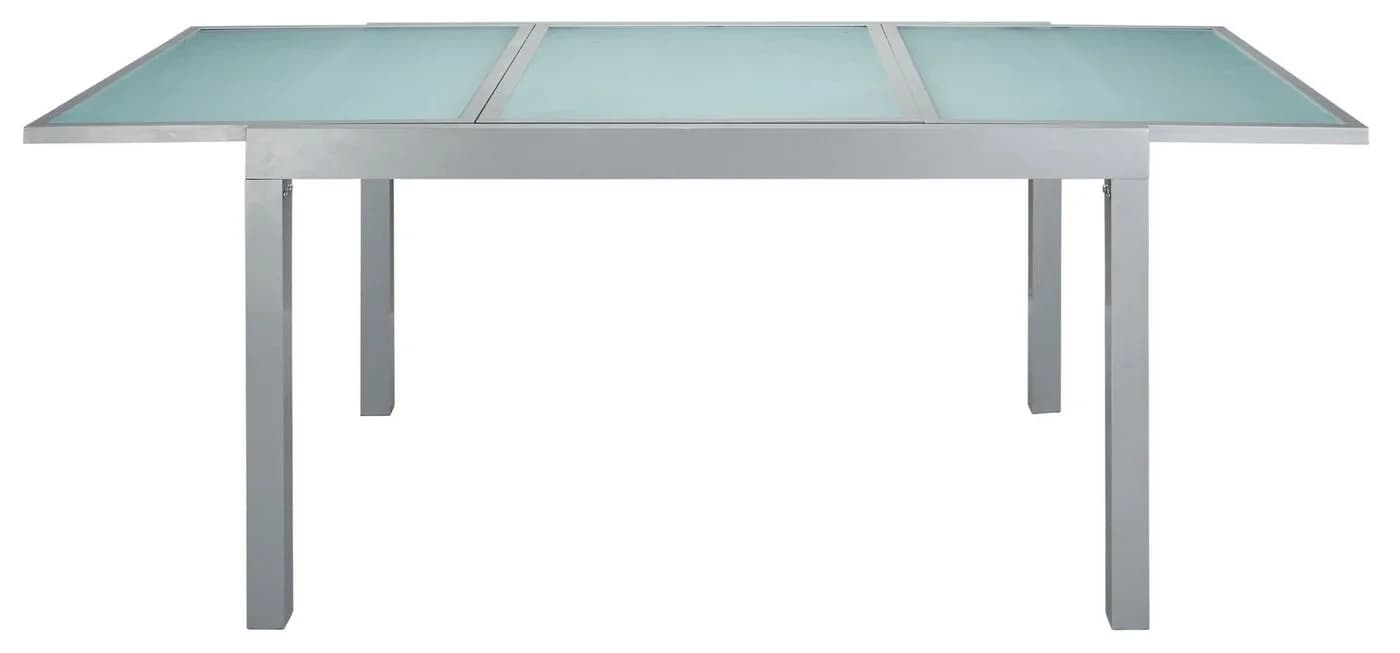 MERXX Lima Gartentisch Silber Ausziehbar Aluminium Glas - Bild 5