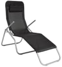 Gartenliege MERXX XXL Schwarz/Silber mit Kopfkissen Bild 2