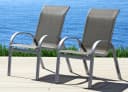 MERXX Gartenstuhl Amalfi 2er Set Grau Stapelbar Bild 2