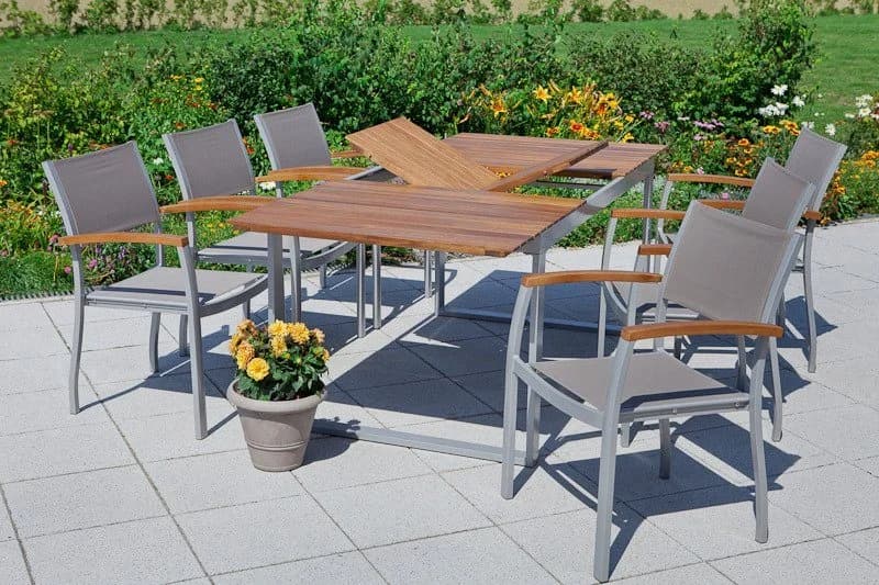 MERXX Garten-Essgruppe Naxos 7-tlg. Aluminium