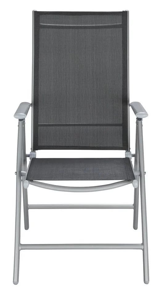 MERXX Gartenstuhl Lima 2er Set Schwarz Verstellbar