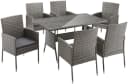 MERXX Garten-Essgruppe Costa Rica Grau 6-tlg. Polyrattan Bild 1
