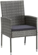 MERXX Garten-Essgruppe Costa Rica Grau 6-tlg. Polyrattan Bild 3