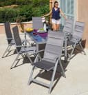 MERXX Garten-Essgruppe Taviano 6-tlg. silber Aluminium Bild 2