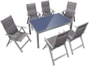MERXX Garten-Essgruppe Taviano 6-tlg. silber Aluminium Bild 3