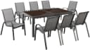 MERXX Garten-Essgruppe Amalfi 8-tlg. Grau/Braun Aluminium Polyester Bild 1