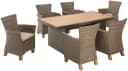MERXX Garten-Essgruppe Toskana 6-tlg. Beige/Braun Aluminium Polyrattan Bild 1