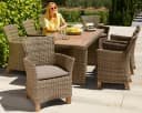 MERXX Garten-Essgruppe Toskana 6-tlg. Beige/Braun Aluminium Polyrattan Bild 2