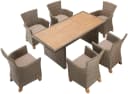 MERXX Garten-Essgruppe Toskana 6-tlg. Beige/Braun Aluminium Polyrattan Bild 3