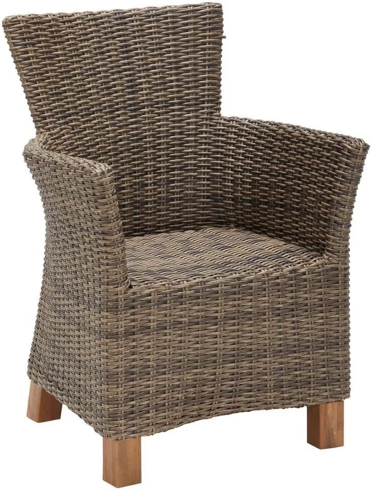 MERXX Garten-Essgruppe Toskana 6-tlg. Beige/Braun Aluminium Polyrattan - Bild 5