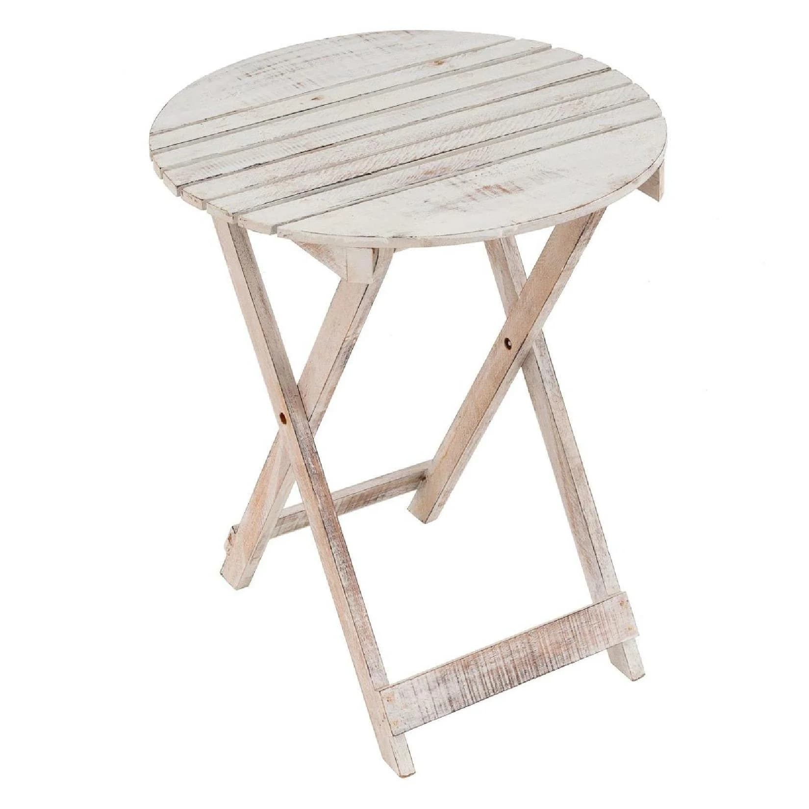 VCM Klapptisch Gartentisch Beistelltisch Holz Braun Natur