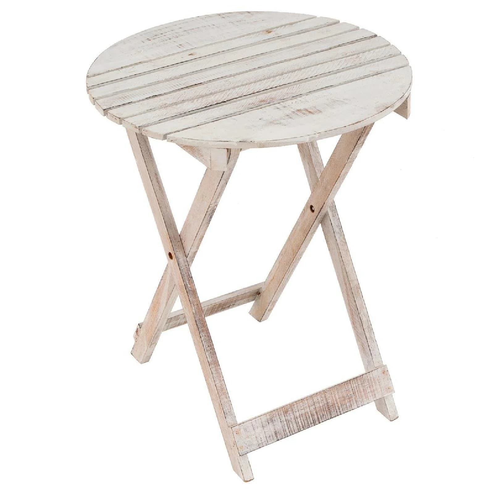 VCM Klapptisch Gartentisch Beistelltisch Holz Braun Natur - Bild 2