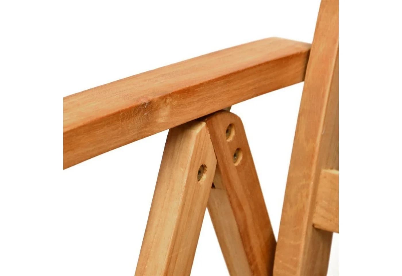 VCM Gartenstuhl Teak Hochlehner Klappstuhl verstellbar braun - Bild 2