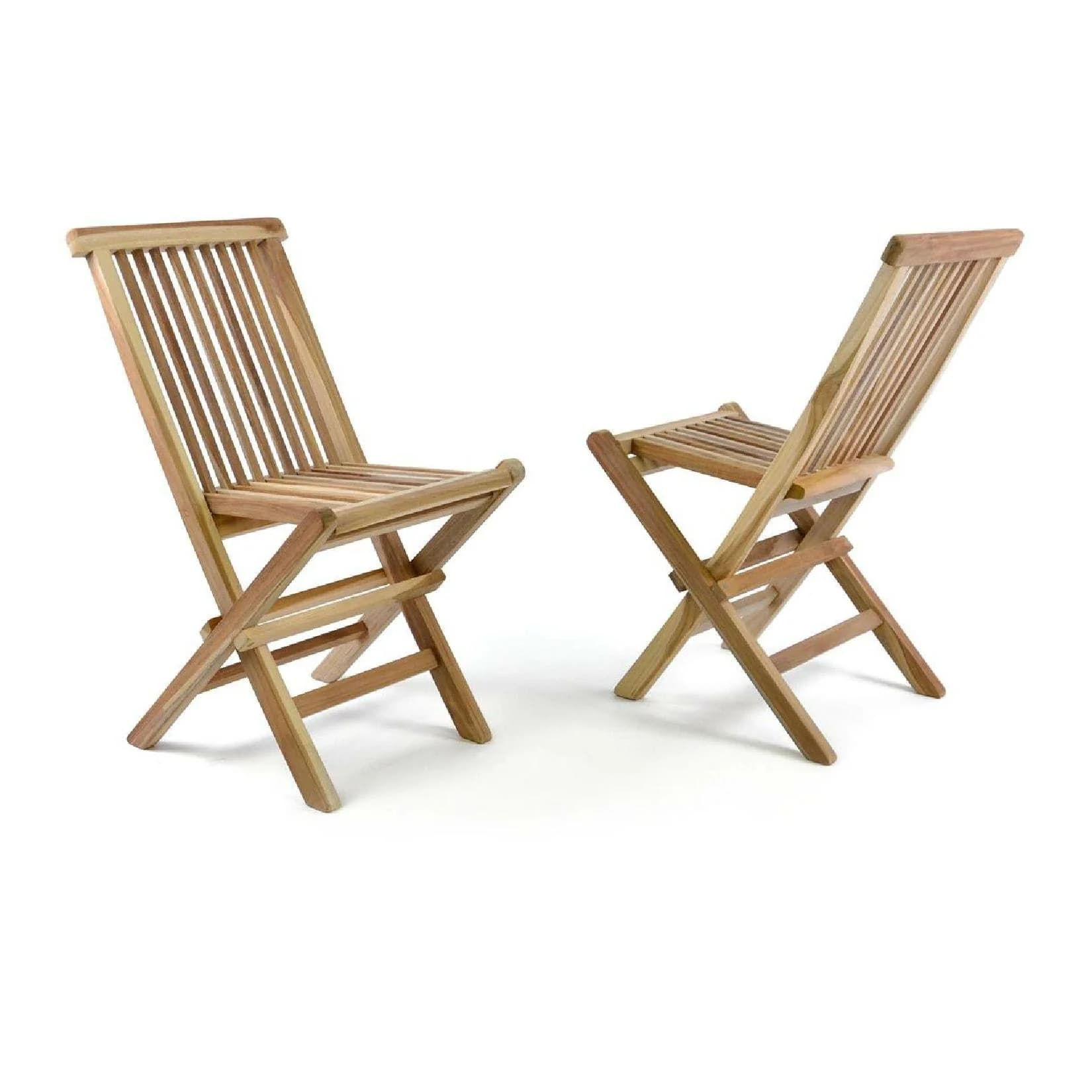 VCM 2er Set Kinder Klappstuhl Gartenstuhl Teak Holz