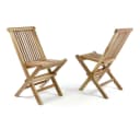 VCM 2er Set Kinder Klappstuhl Gartenstuhl Teak Holz Bild 2
