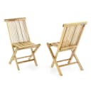VCM 2er Set Gartenstuhl Teak Holz Klappbar Braun Bild 2