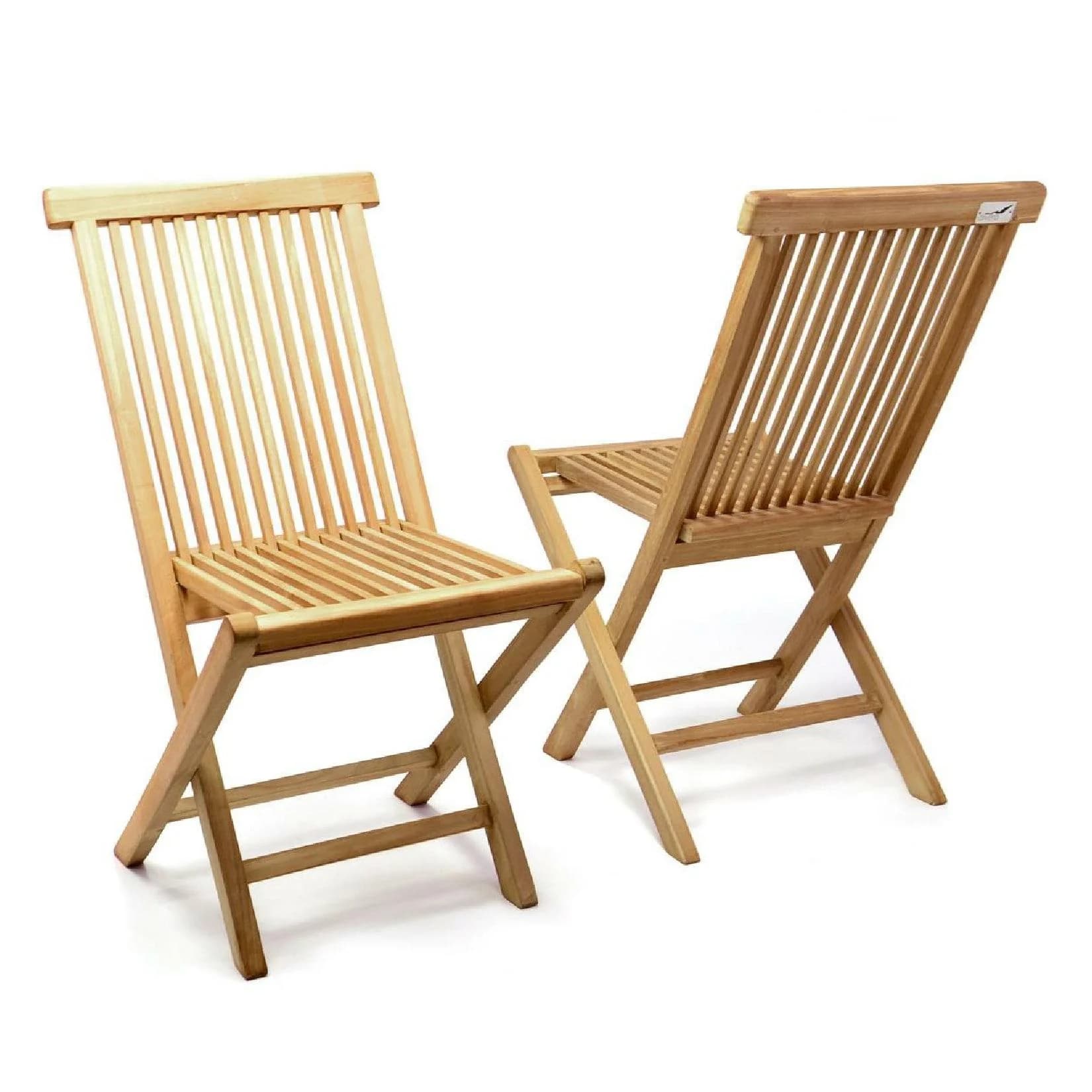 VCM 2er Set Gartenstuhl Teak Holz Klappbar Balkonstuhl