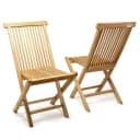 VCM 2er Set Gartenstuhl Teak Holz Klappbar Balkonstuhl Bild 2