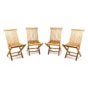VCM 4er Set Gartenstuhl Teak Holz Klappbar Bild 1