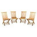 VCM 4er Set Gartenstuhl Teak Holz Klappbar Bild 2