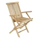 VCM Klappstuhl Gartenstuhl Teak Holz Natur Braun Armlehne Bild 1