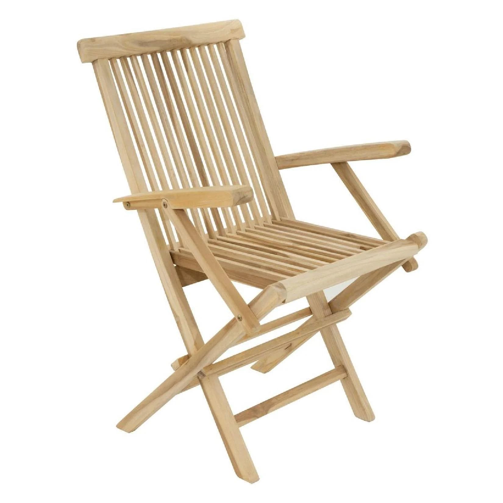 VCM 4er Gartenstuhl Set Hochlehner Klappstuhl Teak Holz Braun