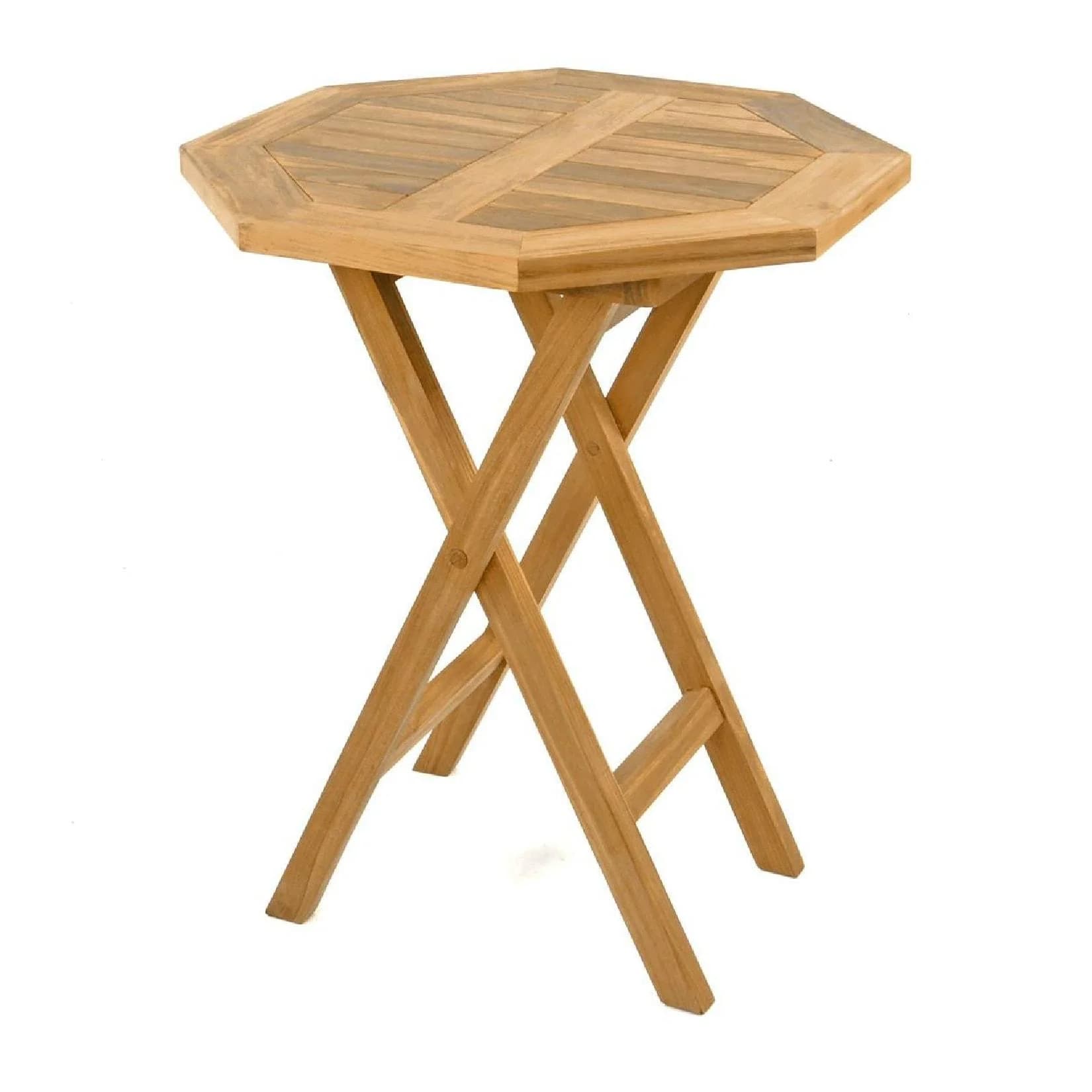 VCM Gartentisch Teakholz Achteckig Klappbar Braun