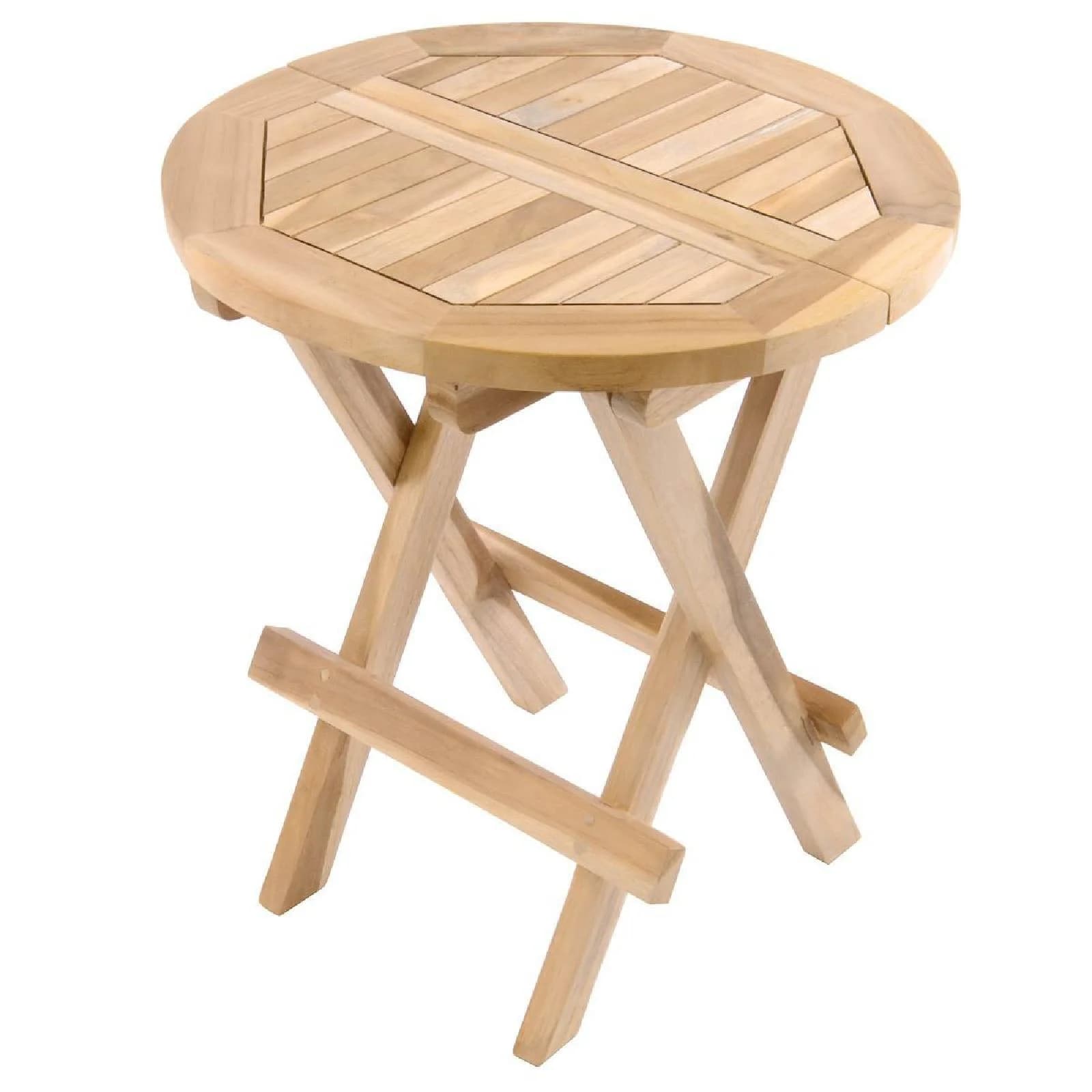 VCM Klapptisch Beistelltisch Teakholz Braun - Bild 2