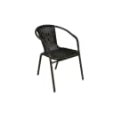 VCM Bistrostuhl Stapelbar Braun Polyrattan Gartenstuhl Bild 1