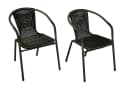 VCM 4er Set Bistrostuhl Dunkelbraun Poly Rattan Stapelstuhl Bild 2