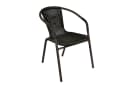 VCM Bistrostuhl Stapelbar Dunkelbraun Rattan Stahl Bild 2