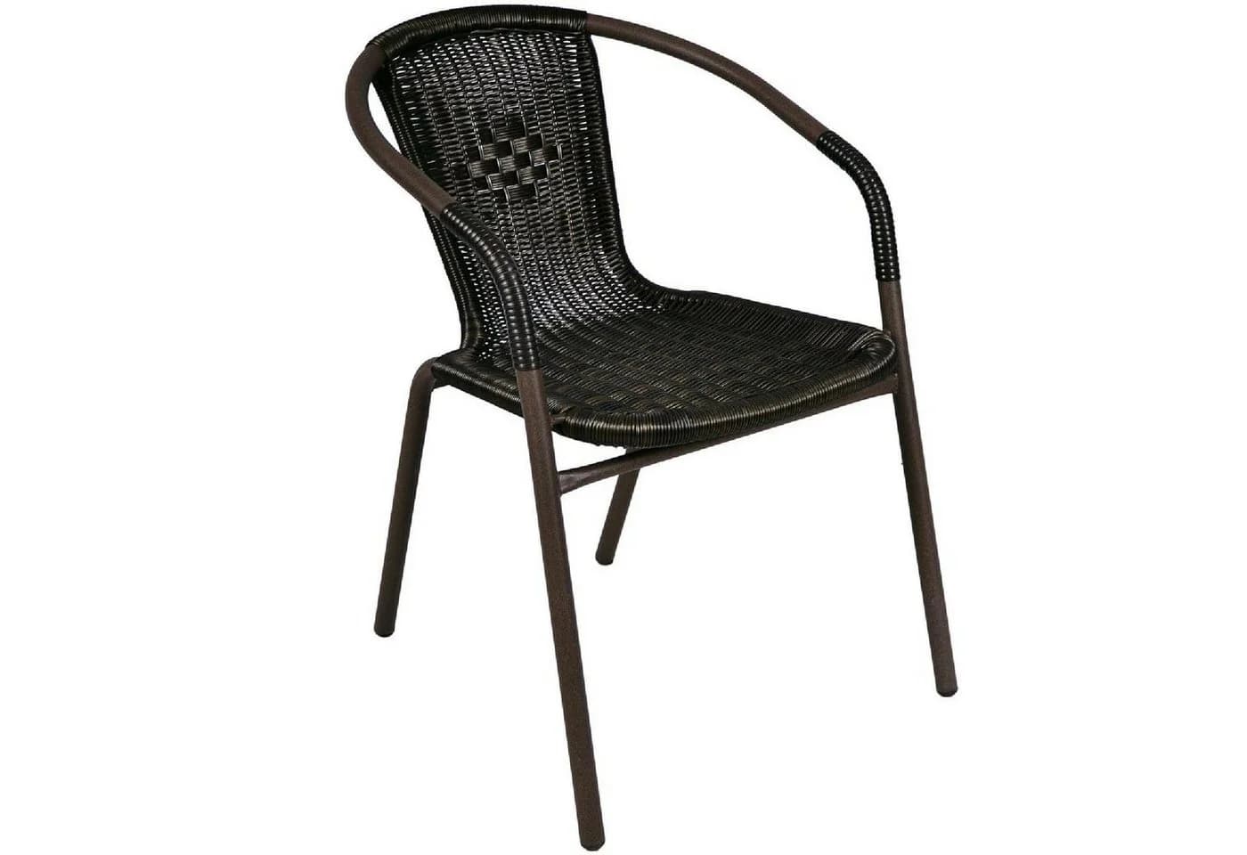 VCM 3-tlg. Bistroset Garten Essgruppe Braun Poly Rattan - Bild 2