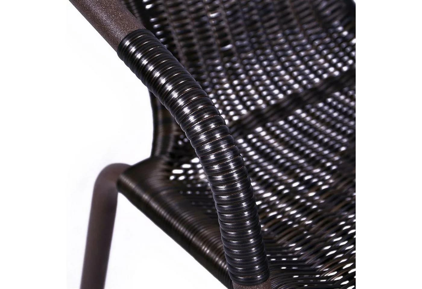 VCM 3-tlg. Bistroset Garten Essgruppe Braun Poly Rattan - Bild 4