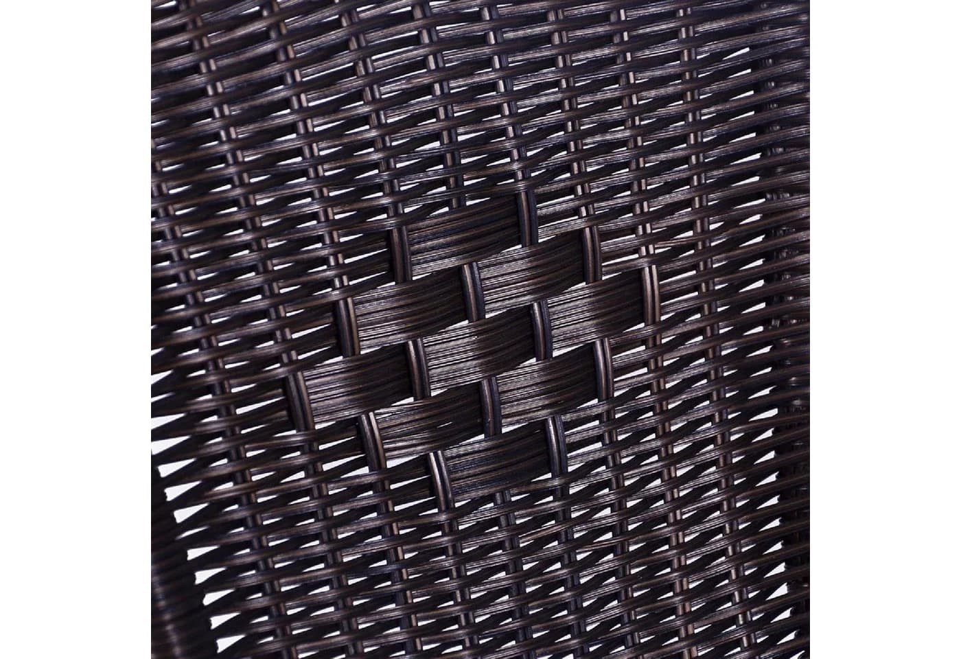 VCM 3-tlg. Bistroset Garten Essgruppe Braun Poly Rattan - Bild 5