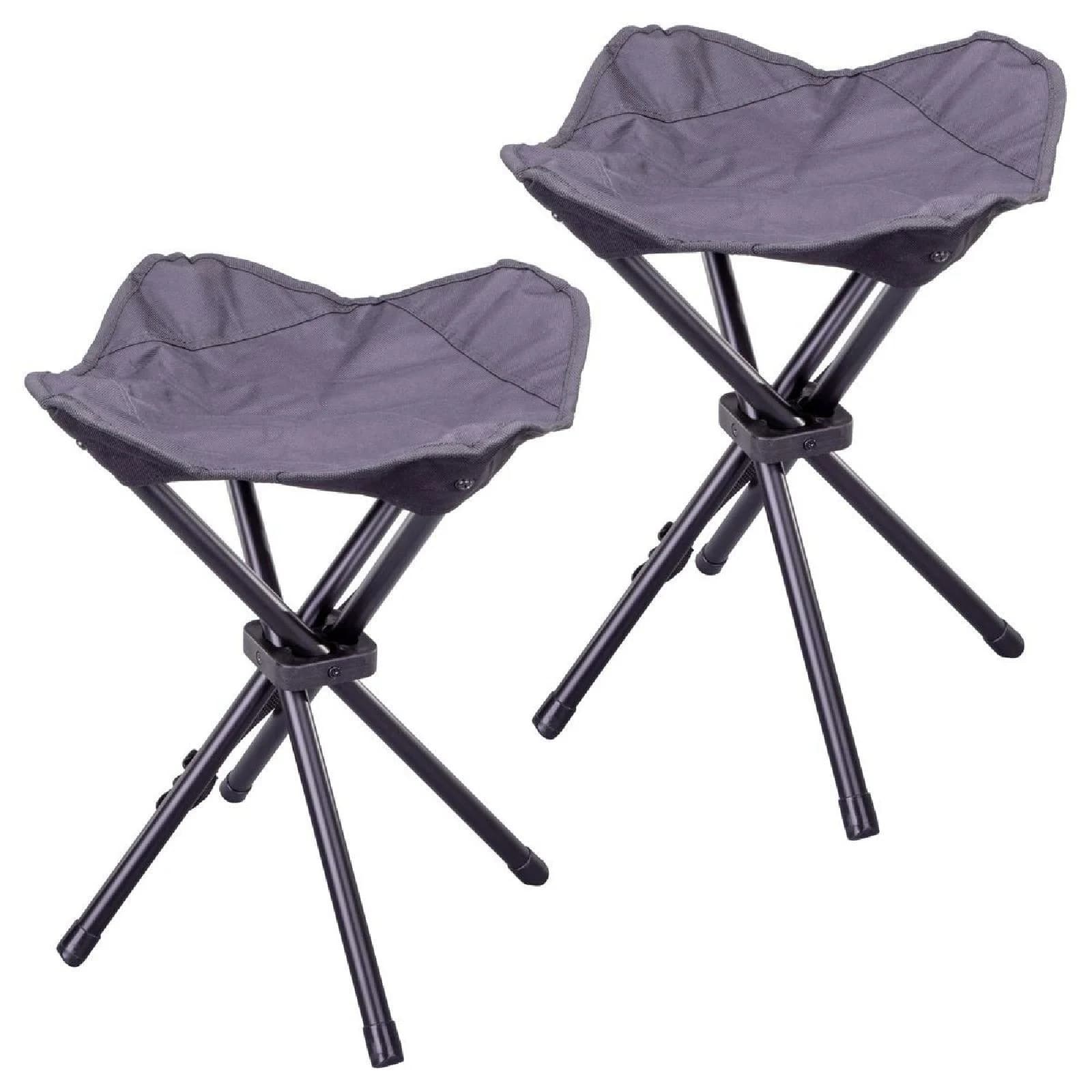 VCM 2er Set Falthocker Schwarz Klappbar Gartenstuhl