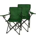 VCM 2er Set Campingstuhl Faltstuhl mit Getränkehalter Grün Bild 2
